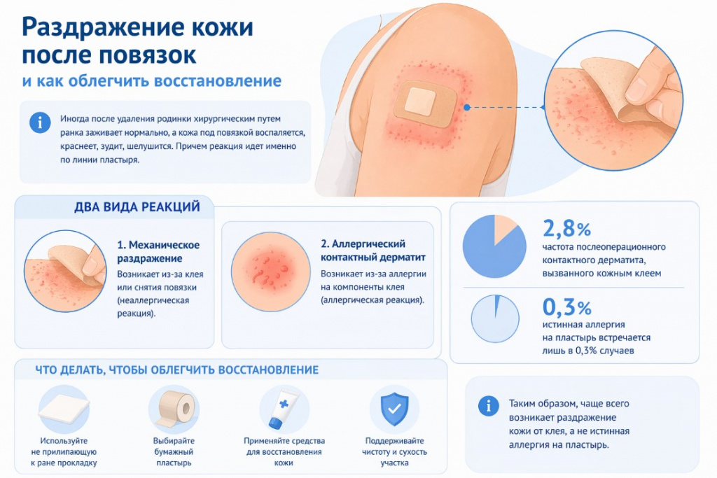 два-вида-таких-реакций-механическое-раздражение-от-клея-или-снятия-повязки-неаллергическая-реакция-и-аллергический-контактный-дерматит-на-компоненты-клея раздражение-кожи-после-повязок